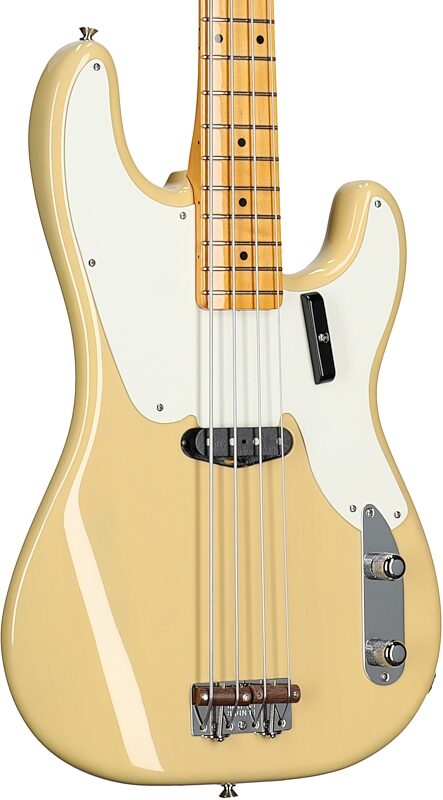 Fender American Vintage II 1954 Precision Electric Bass, Maple Fingerboard (with Case), Vintage Blonde, Full Left Front
