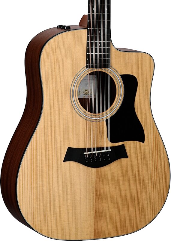 Taylor 150ce Dreadnought Acoustic-Electric Guitar, 12-String (with Gig Bag), New, Full Left Front