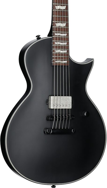 ESP LTD EC-201 Electric Guitar, Black Satin, Full Left Front