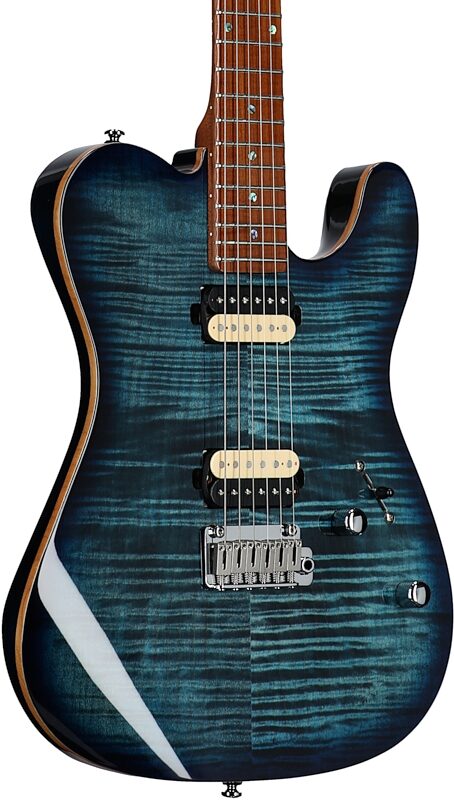 Sire Larry Carlton T7 FM Electric Guitar, Transparent Blue, Full Left Front