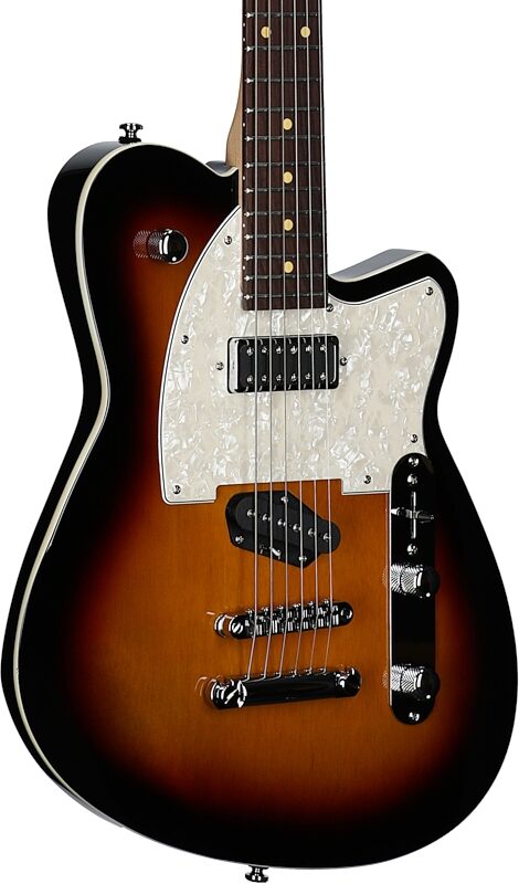 Reverend Buckshot Electric Guitar, 3-Tone Burst, Full Left Front