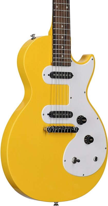 Epiphone Les Paul Melody Maker E1 Electric Guitar, Sunset Yellow, Full Left Front