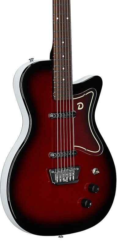 Danelectro '56 Baritone Electric Guitar, Red Burst, Full Left Front