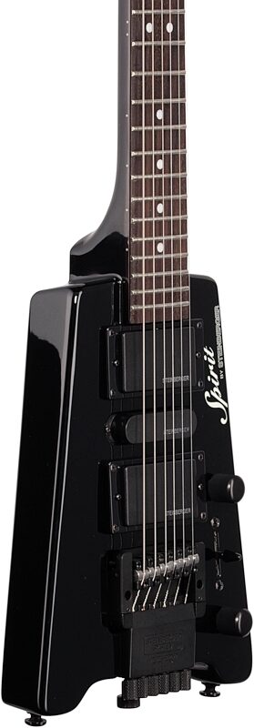 Steinberger Spirit GT Pro Deluxe Electric Guitar (with Bag), Black, Full Left Front