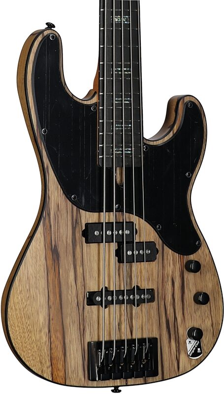 Schecter Model-T 5 Exotic Electric Bass, Black Limba, Full Left Front